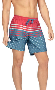 Tipsy Elves Men's Freedom's Calling Swim Trunks XXL Patriotic USA Flag Shorts